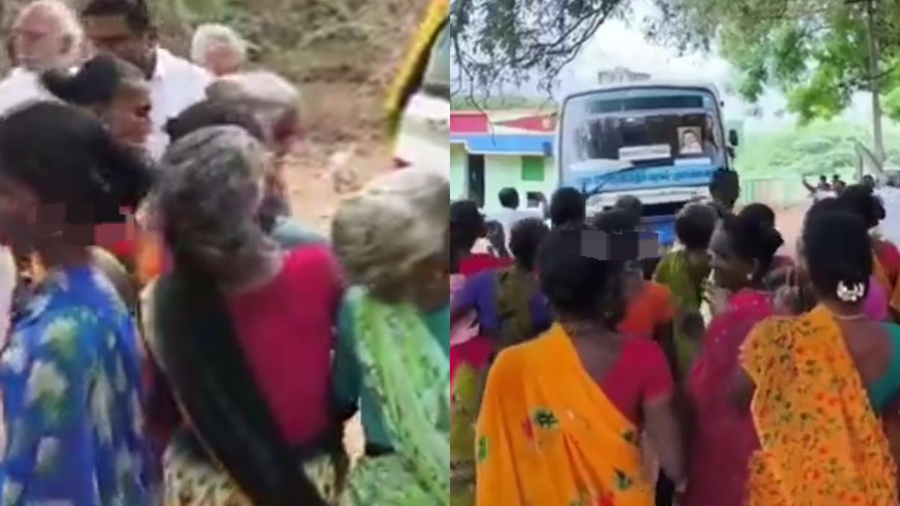 போடு சூப்பர்….!! முதன்முறையாக கிராமத்திற்கு வந்த அரசு பேருந்து…. விசிலடித்து, குலவை போட்டு வரவேற்ற மக்கள்…. நெகிழ்ச்சி சம்பவம்….!!