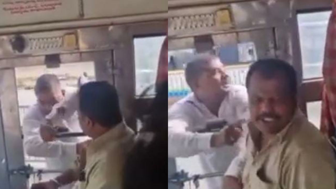 யாரு சாமி நீ…? “ஓடும் பேருந்தில் ஜன்னல் வழியே தொங்கிய நபர்….” அசந்த நேரத்தில் ஓட்டுனரிடம் வேலையை காட்டி…. பரபரபு சம்பவம்….!!