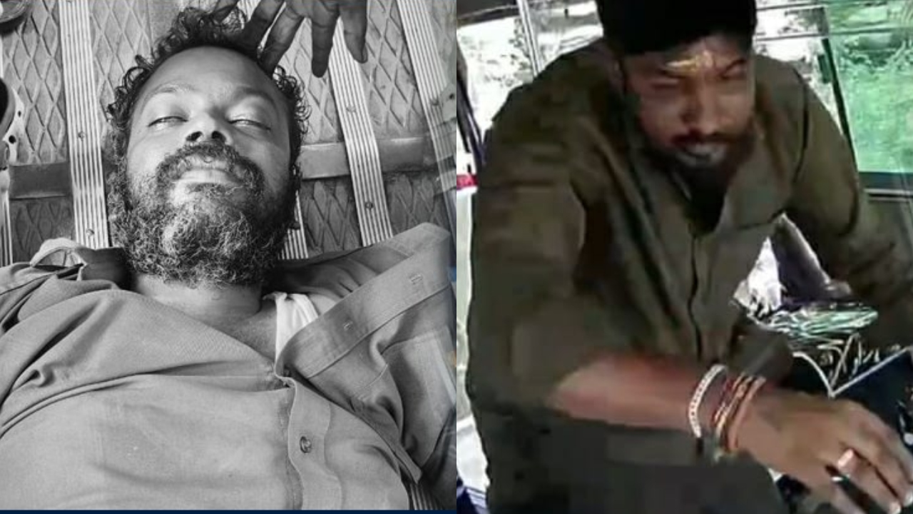 திடீரென சரிந்த டிரைவர்….! ஓடும் பேருந்தில் அலறிய பயணிகள்…. நடத்துனரின் சாமர்த்தியத்தால் தப்பிய உயிர்கள்…. பரபரப்பு  சம்பவம்…!!