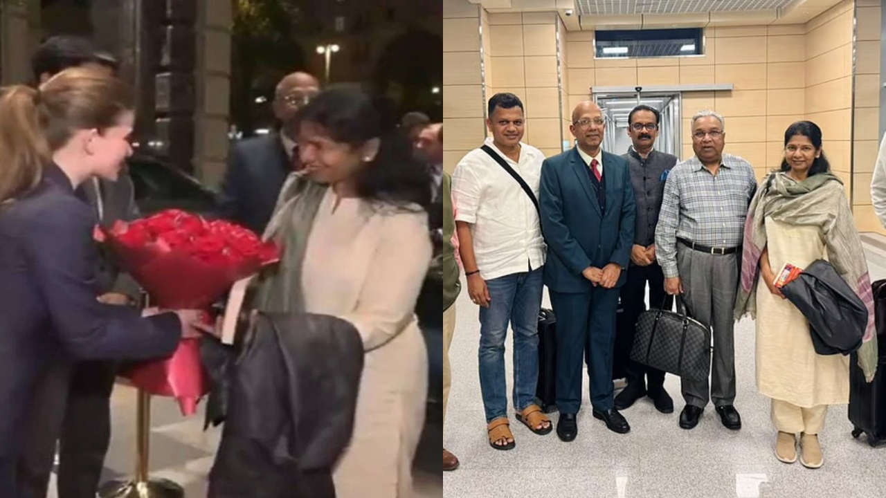 மாஸ்கோவில் ட்ரோன் தாக்குதல்…! தரையிறங்க முடியாமல் வானில் வட்டமடித்த கனிமொழி எம்.பி பயணித்த விமானம்… பரபரப்பு சம்பவம்….!!