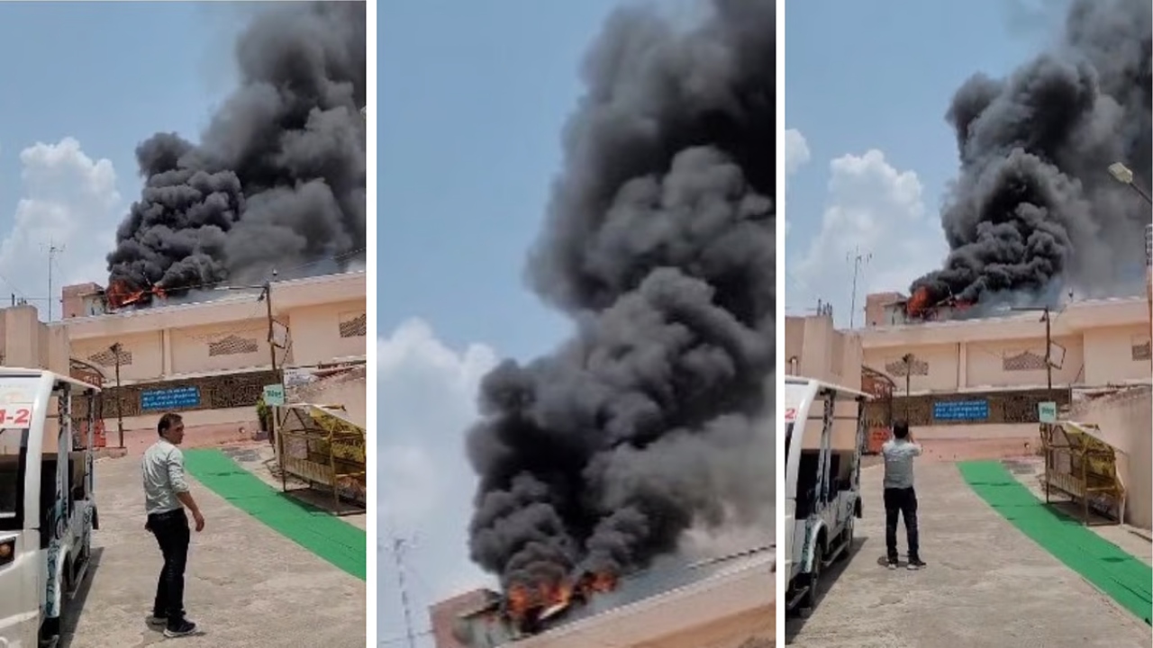 அதிர்ச்சி…! புகழ்பெற்ற கோவிலில் தீ விபத்து…. அலறியடித்து ஓடிய பக்தர்கள்…. அதிர்ச்சியூட்டும் வீடியோ வைரல்…!!