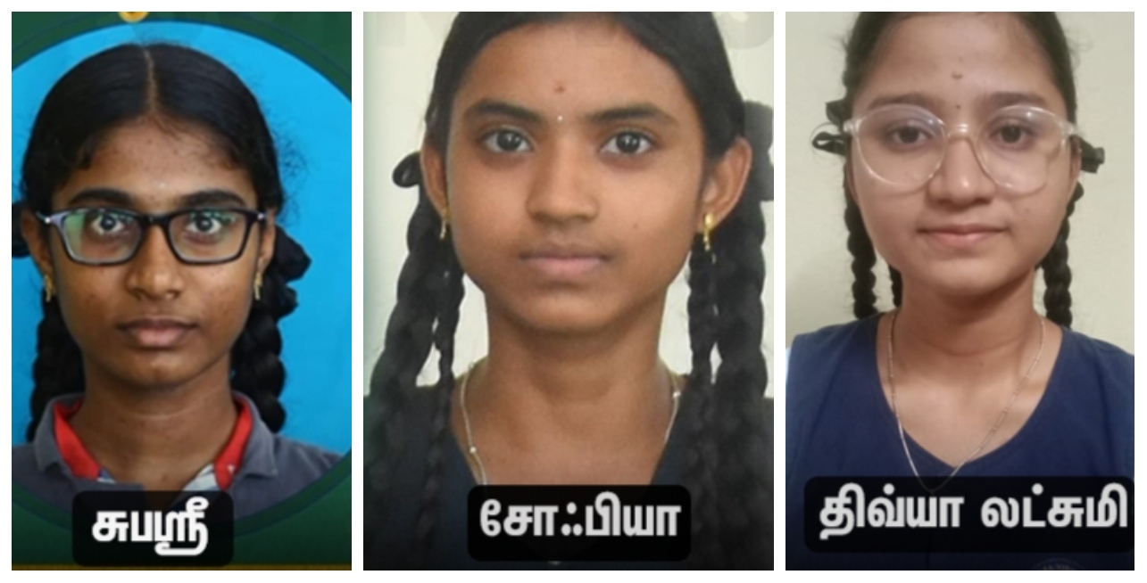 அப்படி போடு..! 10-ம் வகுப்பு பொதுத்தேர்வில் அசத்திய  மாணவிகள்… 500/499 மதிப்பெண்கள் எடுத்து சாதனை… குவியும் பாராட்டு..!!!!
