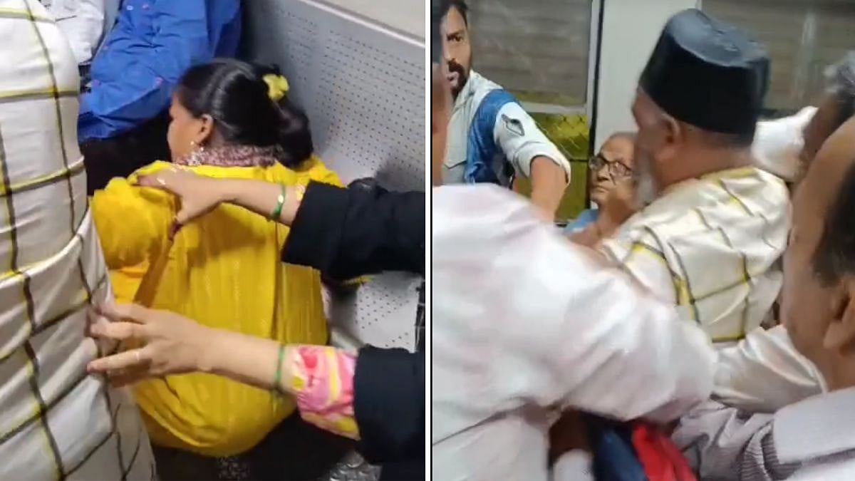 ஓடும் ரயிலில் மாற்றுத்திறனாளி பெண் பயணியை கொடூரமாக தாக்கிய ஆண்… காரணம் என்ன..? வைரலாகும் அதிர்ச்சி வீடியோ…!!!