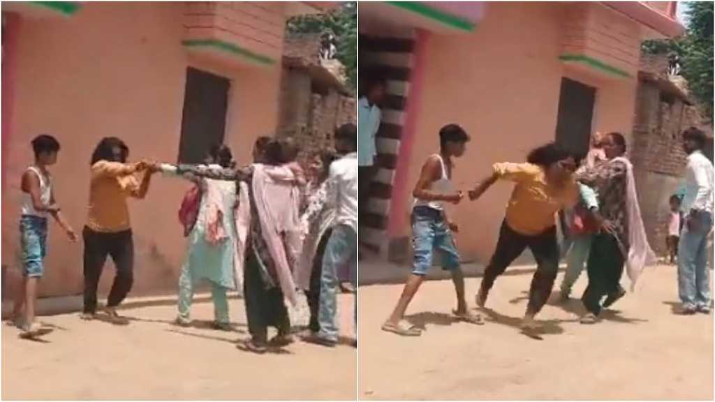 என் புருஷன் கூடவே கள்ளத்தொடர்பில் இருப்பியா…? “வீடு புகுந்து இளம்பெண்ணை தெருவில் இழுத்துப் போட்டு வெளுத்தெடுத்த மனைவி”… வைரலாகும் வீடியோ..!!!