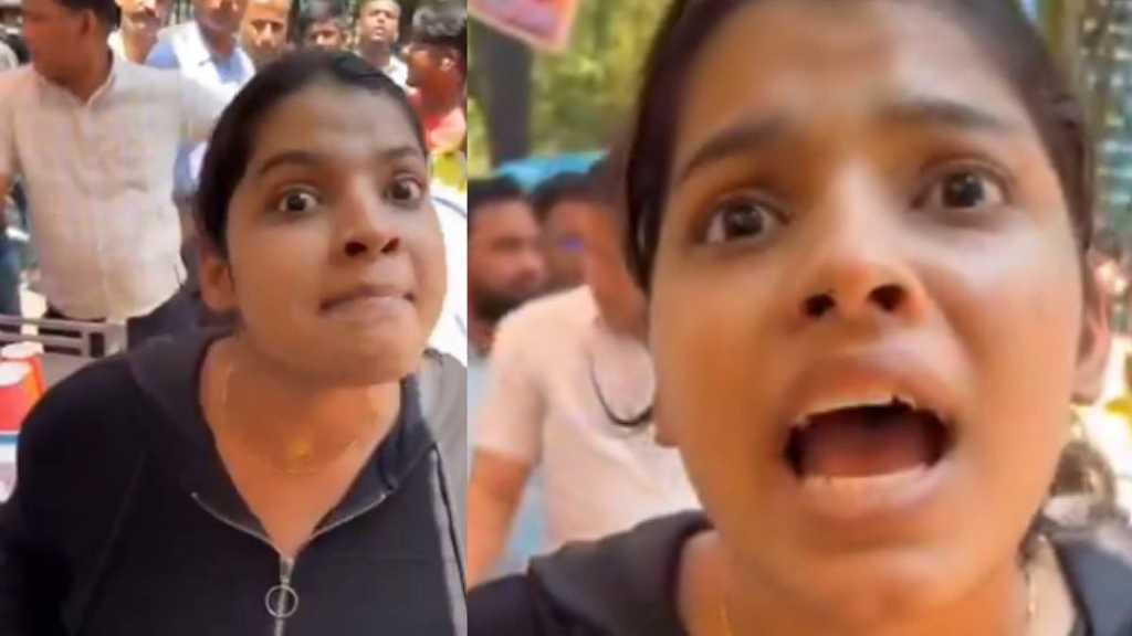 மராத்தியில் பேசு..! இல்லன்னா மகாராஷ்டிராவை விட்டு வெளியேறு.. கண்டித்த ஆண்… என் இஷ்டப்படி தான் பேசுவேன்… பெண்ணின் துணிச்சல்… வீடியோ வைரல்..!!!