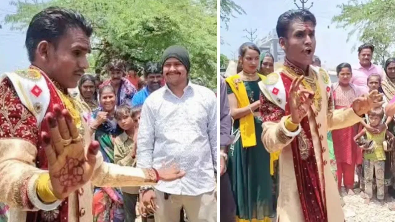நடன புயலாக மாறிய மணமகன்..!! “திருமண விழாவில் அனைவரையும் ஆச்சரியத்தில் ஆழ்த்திய  மணமகன்”  அதிர வைக்கும் வீடியோ..!!