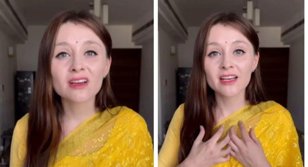 “இந்தியா தான் என் வீடு”…. இந்திய ராணுவத்தை புகழ்ந்து பேசிய ரஷ்ய பெண்… வைரலாகும் வீடியோ…!!