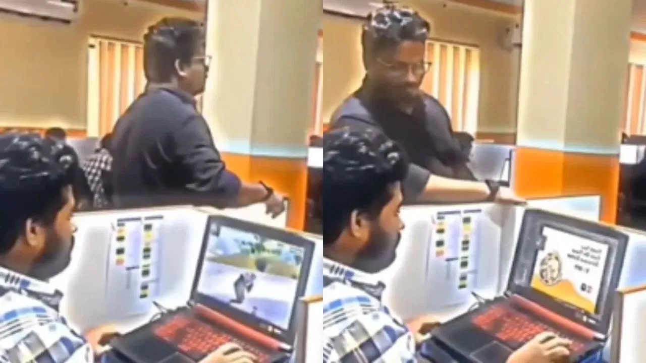 வீடியோ கேம் விளையாடிய ஊழியர்… நொடிப்பொழுதில் முதலாளியை ஏமாற்றிய புத்திசாலித்தனம்… வைரலாகும் வீடியோ…!!