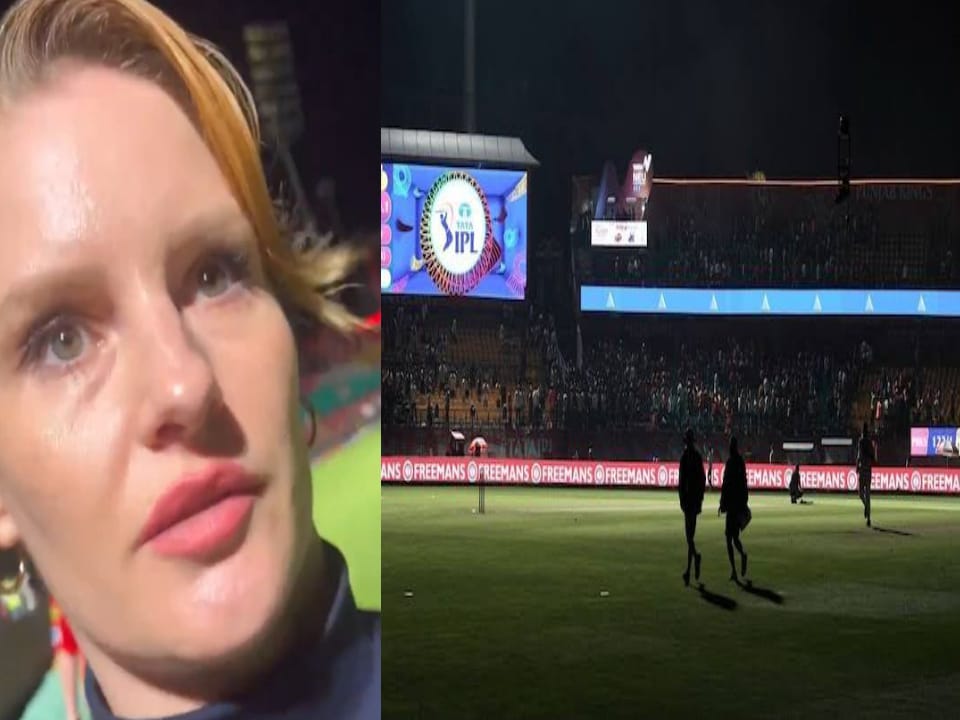 ரத்தான IPL போட்டி…. “அந்த” ஒரு நிமிடம் பதறிய சியர்லீடர்…. என்னாச்சு…? அதிர்ச்சியூட்டும் வீடியோ வைரல்…!!