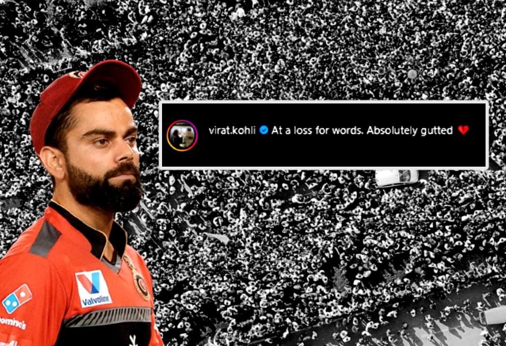 “முற்றிலும் மனம் உடைந்து விட்டது”… RCB வெற்றி கொண்டாட்ட பேரணியில் ரசிகர்கள் உயிரிழப்பு… விராட் கோலி வேதனை…!!!
