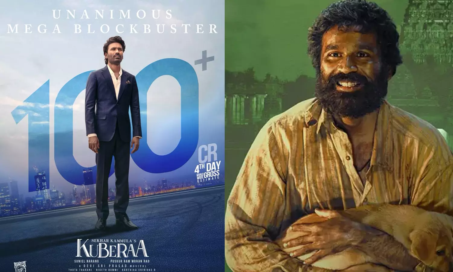 கொல மாஸ்..! 4 நாட்களில் ரூ.100 கோடி வசூல்.. பட்டையை கிளப்பும் நடிகர் தனுஷின் குபேரா… கொண்டாட்டத்தில் ரசிகர்கள்…!!!