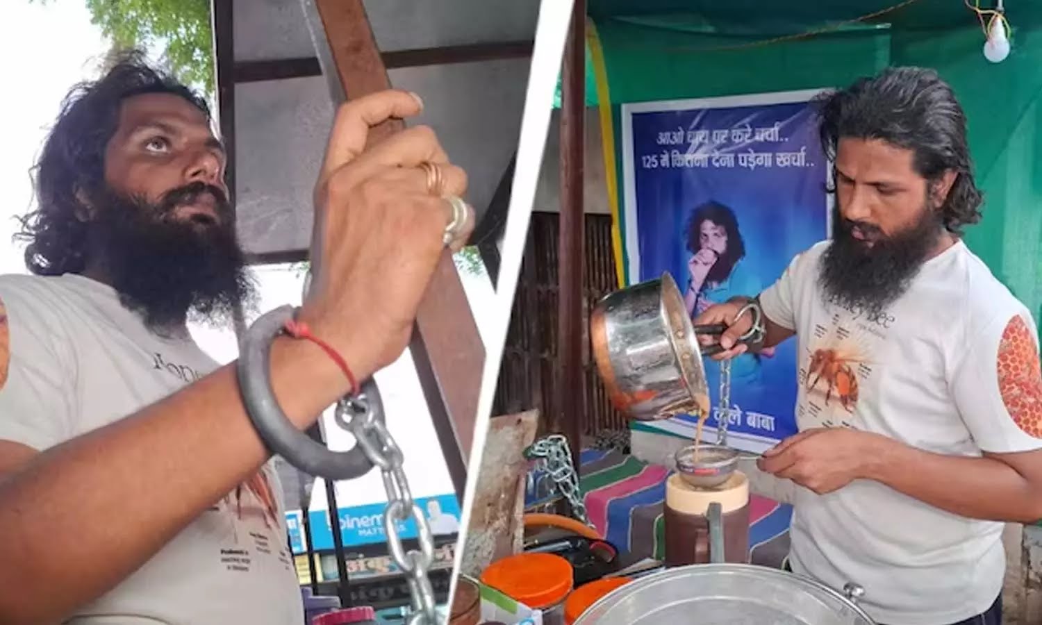 “ஐசிபி 498A”… கைவிலங்கோடு மாமனார் வீட்டின் முன் டீவிற்கும் மாப்பிள்ளை…  மனைவியால் என் வாழ்க்கையே சீரழிஞ்சிட்டு…. வரதட்சணை புகாரால் நூதன போராட்டம்… வீடியோ வைரல்..!!