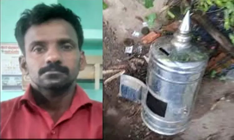 அடப்பாவி..! இப்படி மாட்டிக்கிட்டியே.. கோவிலின் உண்டியலை உடைத்து திருடிய வாலிபர்… கடைசியில் அங்கே குறட்டை விட்டு தூங்கிய சம்பவம்..!!!