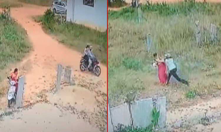 “ஸ்கூட்டியில் சென்று கொண்டிருந்த இளம்பெண்”… நைசாக நோட்டமிட்டு பின்னால் சென்ற மர்ம நபர்கள்… அடுத்து நடந்த அதிர்ச்சி… வீடியோ வைரல்..!!!
