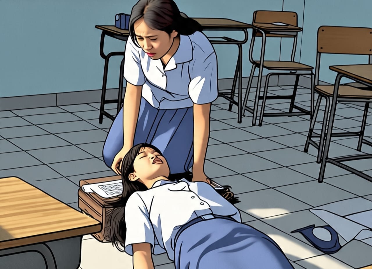 “விஷம் குடித்துவிட்டு பள்ளிக்கு சென்ற 2 மாணவிகள்”..  வகுப்பறையில் மயங்கி விழுந்ததால் அதிர்ச்சி… காரணம் என்ன…?