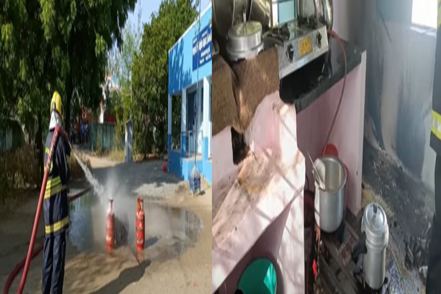 பள்ளியில் பயங்கர தீ விபத்து…! 2 சிலிண்டர்கள், உணவு பொருட்கள் எரிந்து நாசம்…. சாதூர்யமாக செயல்பட்ட சத்துணவு ஊழியர்…. பரபரப்பு சம்பவம்….!!