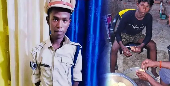 எப்படி இருந்தவர் இப்படி ஆகிட்டாரே..! “போலீஸ்காரராக மோசடி செய்தவருக்கு இப்ப உருளைக்கிழங்கு உரிக்கும் தொழில்”… இதெல்லாம் தேவையா..? வீடியோ வைரல்.!!!