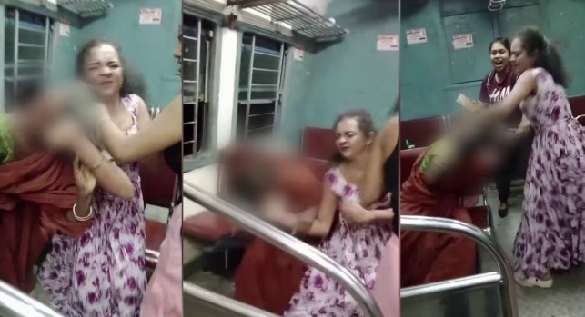 ஏம்மா…! அவங்க ரொம்ப பாவம்….! “ஓடும் ரயிலில் மூதாட்டியின் முடியை இழுத்து, சரமாரியாக அடித்து….” இணையத்தில் வைரலாகும் வீடியோ….!!