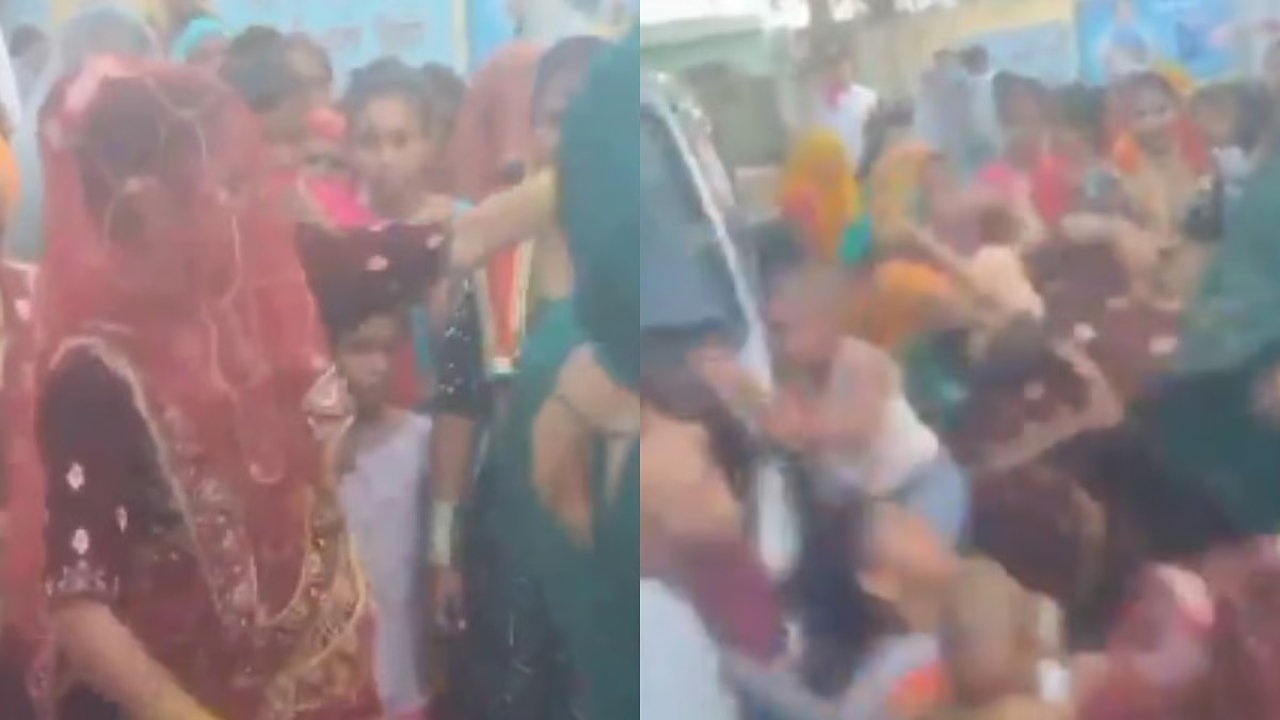 திக் திக் நிமிடங்கள்….! ஜாலியாக டான்ஸ் ஆடிய குடும்பத்தினர்…. அதிவேகமாக மோதிய மாருதி ஈக்கோ கார்…. வைரலாகும் வீடியோ….!!
