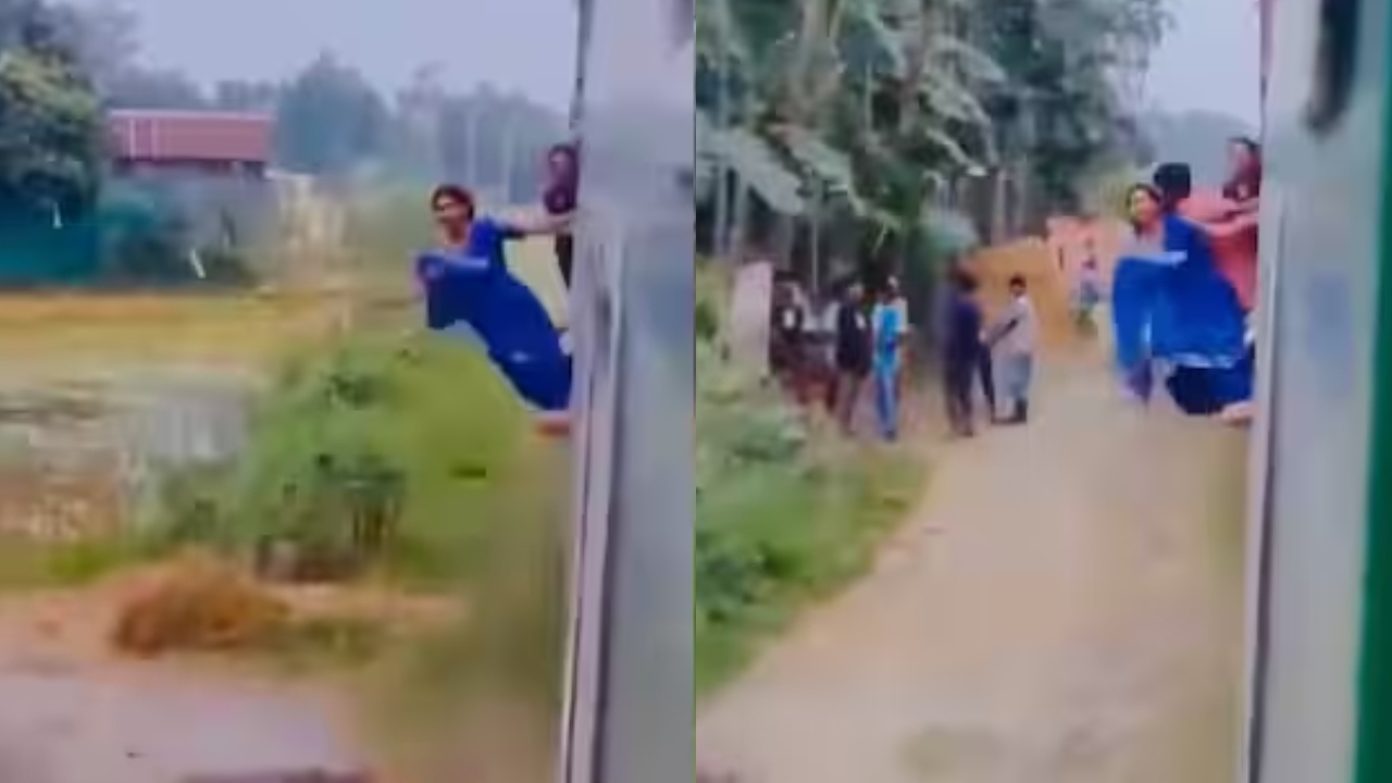 “ஏம்மா ஏய்… என்ன இதெல்லாம்…” ஓடும் ரயிலில் ஜாலியாக ரீல்ஸ் எடுத்த பெண்…. பின்னால் இருந்த வாலிபர்கள்…. இணையத்தில் கொந்தளிப்பை ஏற்படுத்திய வீடியோ…!!