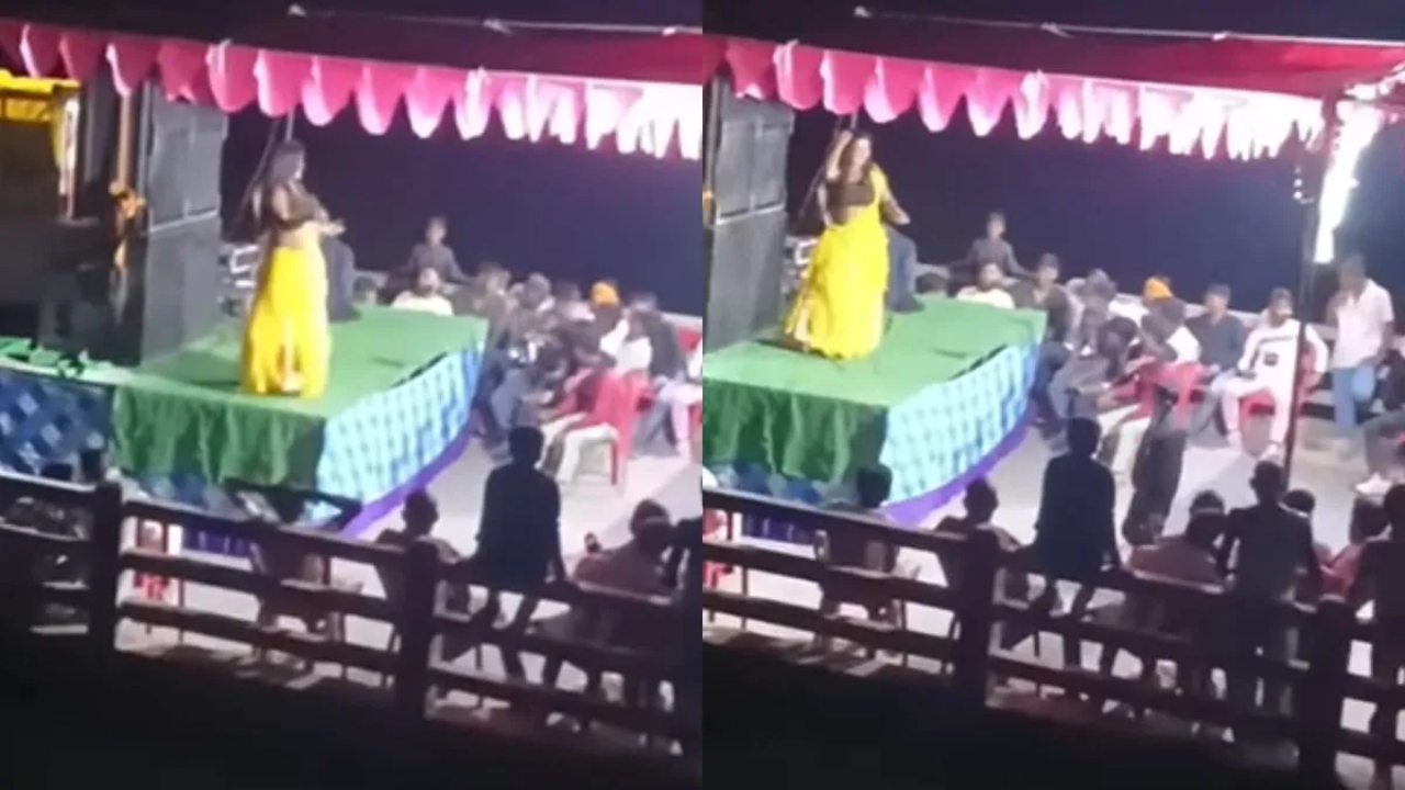 விட்டா அங்கேயே தங்கிருவாங்க போலயே….! “அரசு பாலத்தில் திருமண கச்சேரி….” பெண் நடனமாட, வேடிக்கை பார்க்கும் விருந்தினர்கள்…. வைரலாகும் வீடியோ….!!