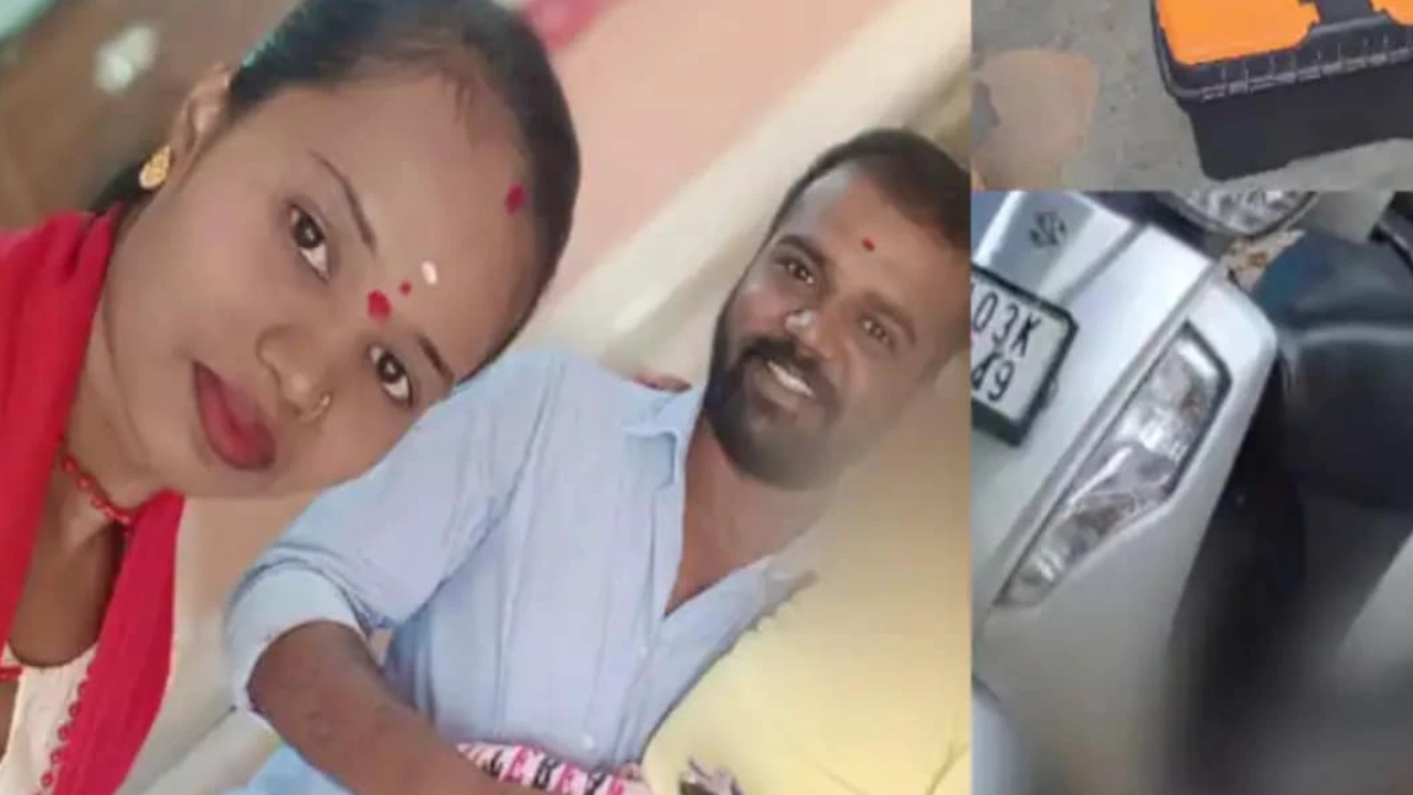 பரிதவிக்கும் 3 வயது குழந்தை….! மனைவியின் தலையை துண்டித்த கணவர்…. நள்ளிரவில் ஸ்கூட்டரை பார்த்து ஷாக்கான போலீஸ்…. பகீர் சம்பவம்….!!