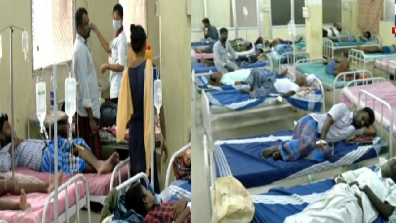 கோவில் திருவிழாவில் அன்னதானம்….! 100-க்கும் மேற்பட்டோர் மருத்துவமனையில் அனுமதி…. பரபரப்பு சம்பவம்….!!