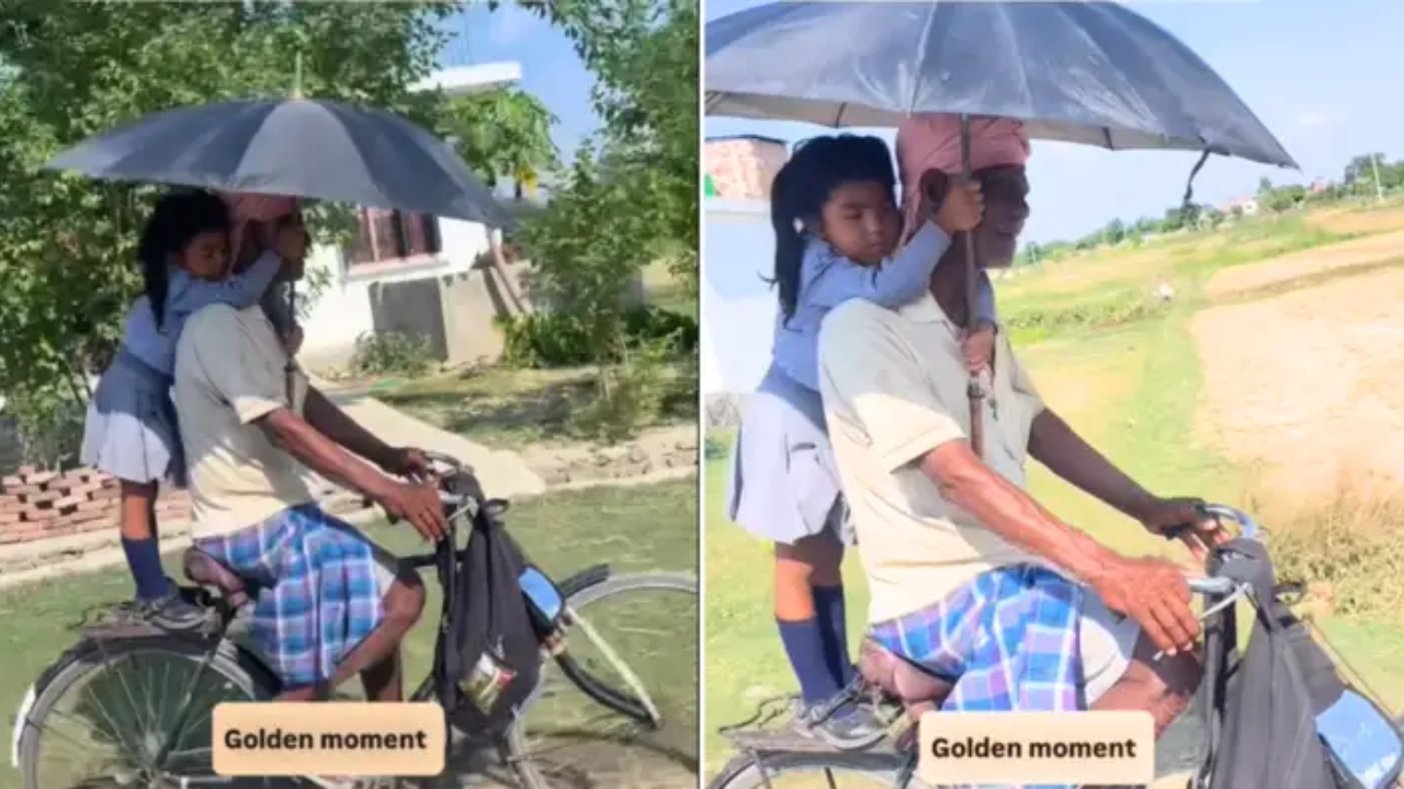 “குடை பிடிக்கும் குட்டி தேவதை…” தாத்தா மேல அம்புட்டு பாசம்…. கண்கலங்க வைக்கும் வீடியோ…. நெகிழ்ச்சியில் நெட்டிசன்கள்….!!