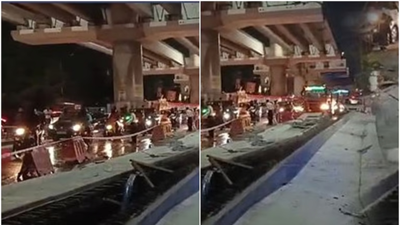 பரபரப்பு…! மெட்ரோ ரயில் கட்டுமான ராட்சத தூண்கள் சரிந்து ஒருவர் பலி…. பெரும் சோகம்…!!