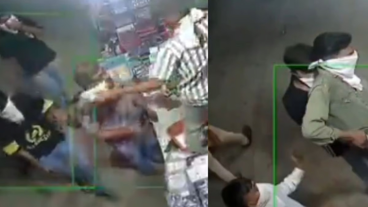 “திக் திக் நிமிடங்கள்….! “முகமூடி அணிந்து கடைக்குள் நுழைந்த வாலிபர்கள்….” பதறிய மக்கள்…. அதிர்ச்சியூட்டும் வீடியோ வைரல்….!!