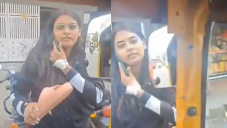 பட்டப்பகலில் நடுரோட்டில் ஆட்டோ ஓட்டுநரை செருப்பால் அடித்த பெண்… “அமைதியாக இருந்தும் விடல”… ஸ்கூட்டியின் மீது இடித்ததாக கூறி அட்டூழியம்… அதிர்ச்சி வீடியோ.!!