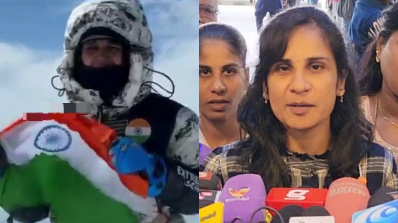 7 கண்டங்களில் உள்ள உயரமான சிகரத்தை ஏறி சாதனை படைத்த 2 பெண் குழந்தைகளின் தாய்…. குவியும் வாழ்த்துக்கள்…!!