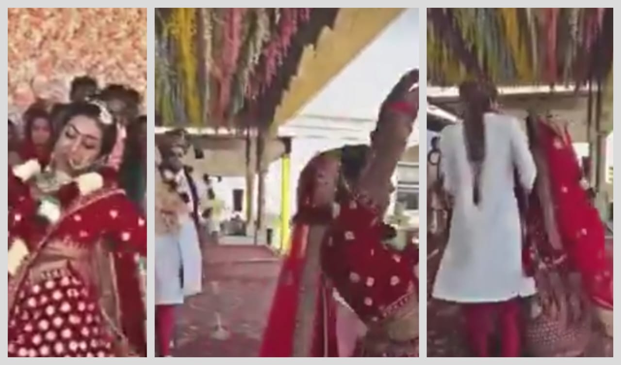 விட்டா ஓடிருவா போலயே…! “நடனம் ஆடிக்கொண்டேசென்ற மணமகளை பின்னால் ஓடி விரட்டி பிடித்த மணமகன்”… அவ்வளவு பயமா..? சிரிக்க வைக்கும் வீடியோ..!!!