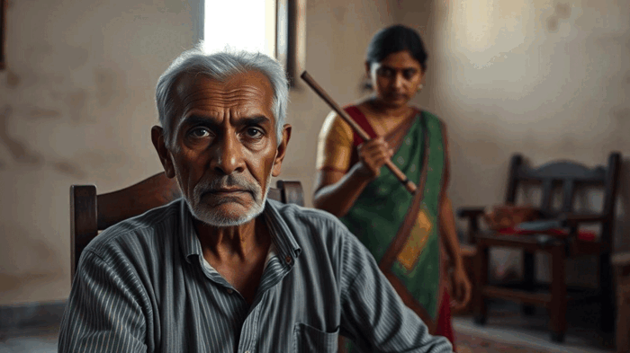 “வயதான மாமனார்னு கூட பார்க்காமல் கம்பால் அடித்த மருமகள்”… தட்டி கேட்ட கணவன்… அடுத்து நடந்த அதிர்ச்சி… பரபரப்பு சம்பவம்…!!!