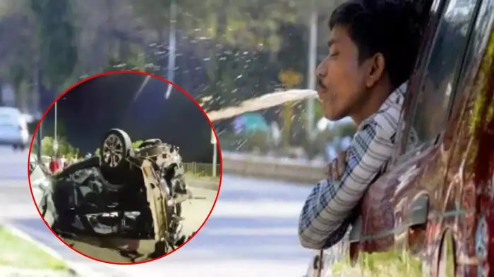 100 கிலோ மீட்டர் வேகத்தில் சென்ற கார்… ஓட்டுநர் திடீரென செய்த செயலால் ஏற்பட்ட பயங்கரம்…!!!