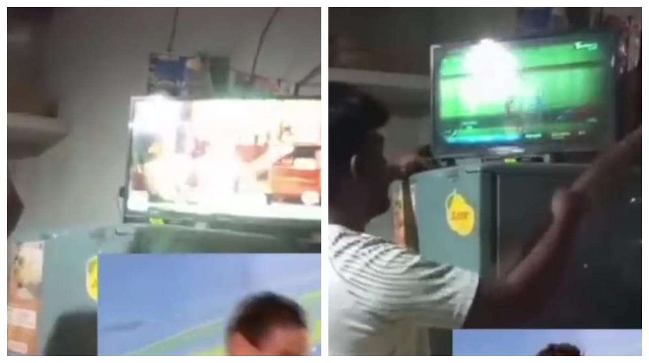நீங்க ரொம்ப புத்திசாலி தான்…. ஒரு ரூபாய் கூட செலவில்லை… பழுதான டிவியை துடைப்பத்தால் அடித்து சரிபார்த்த வாலிபர்… வைரலாகும் வீடியோ…!!!