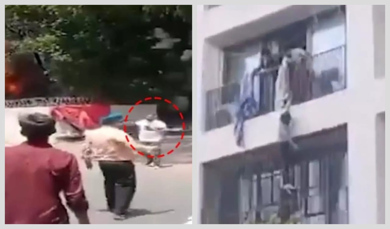 “தீப்பிழம்பிலிருந்து பதறி வெளியே வந்த நபர்”… மாடியிலிருந்து குதித்து உயிர் தப்பிய மாணவர்கள்… அகமதாபாத் விமான விபத்தின் புதிய வீடியோக்கள் வெளியாகி பரபரப்பு.!!!