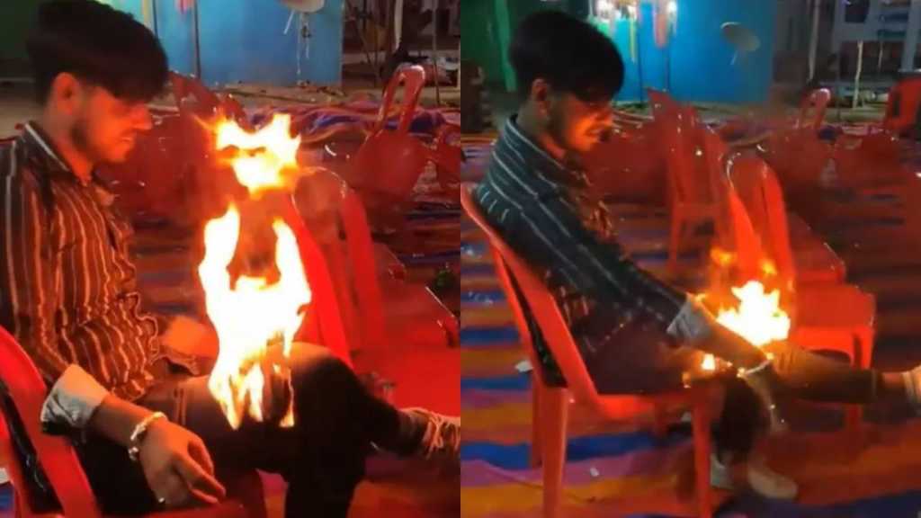 “சிகரெட் பற்ற வைக்க வினோத ஸ்டைல்”… ஹீரோவாக முயற்சித்த இளைஞர்.. பேண்டில் தீ வைத்து… கடைசியில் நேர்ந்த அதிர்ச்சி… வீடியோ வைரல்…!!