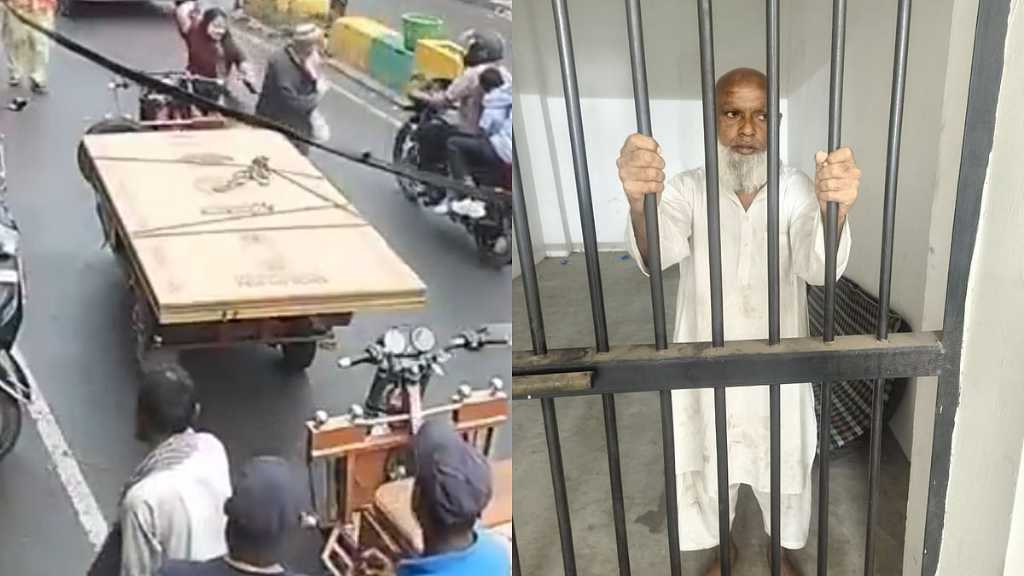 அடச்சீ..! “72 வயசில் செய்ற வேலையா இது”..? பட்டப்பகலில் சாலையில் நடந்து சென்ற பெண்ணிடம் அத்துமீறல்… கைத்தடுமாறி தள்ளாடியபடியே… வைரலாகும் வீடியோ..!!