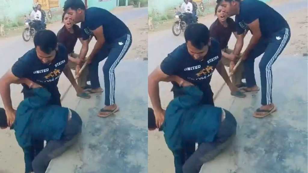 “நடு ரோட்டில் சிறுவனை விரட்டி விரட்டி கொடூரமாக அடித்த போலீஸ்காரர்கள்”… தடுக்க வந்த சிறுமி‌ மீதும் தாக்குதல்… வைரலாகும் அதிர்ச்சி வீடியோ…!!!