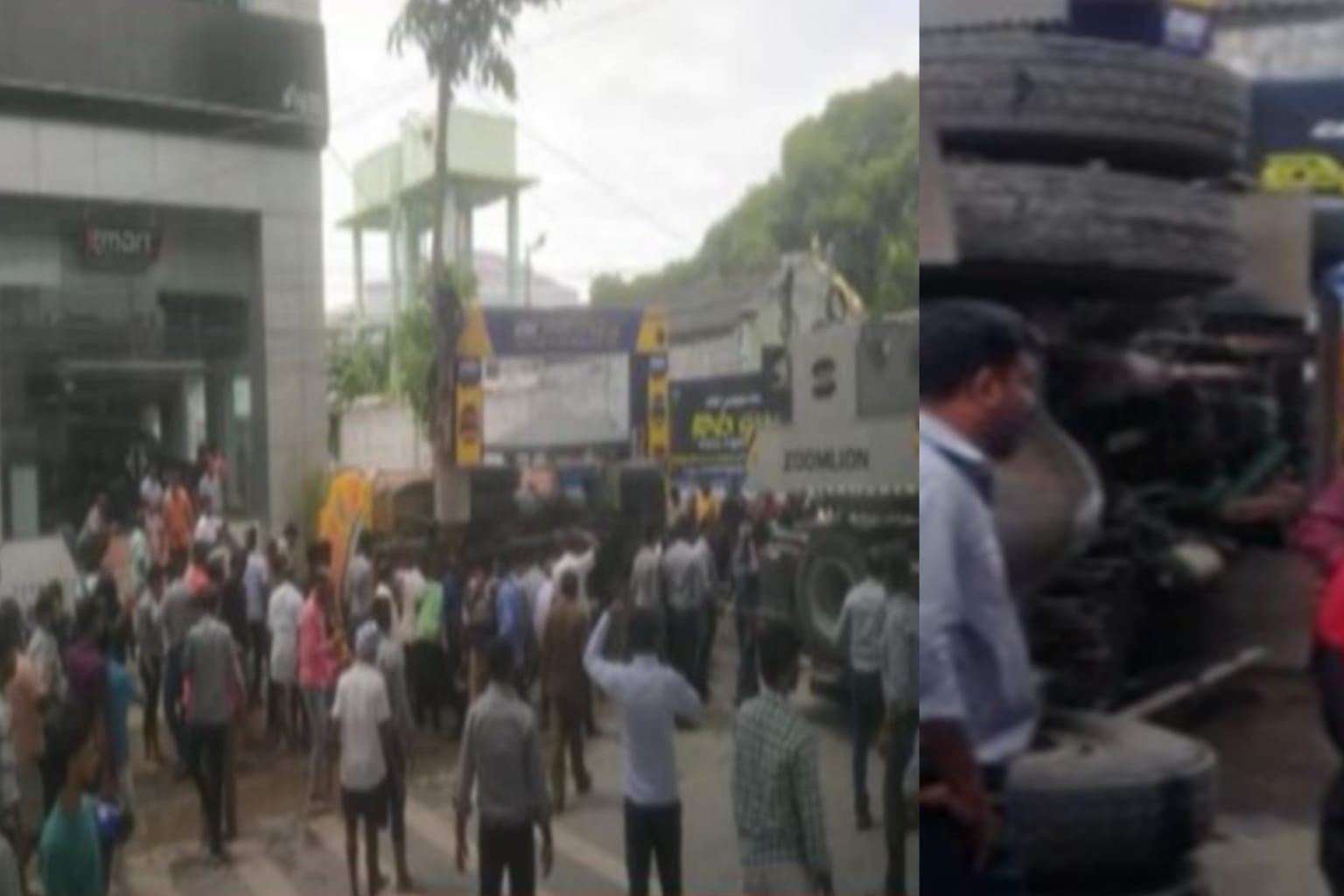 BREAKING: கோவையில் தண்ணீர் லாரி கவிழ்ந்து பரபரப்பு! காவலாளி சம்பவ இடத்திலேயே உயிரிழந்த பரிதாபம்  !!
