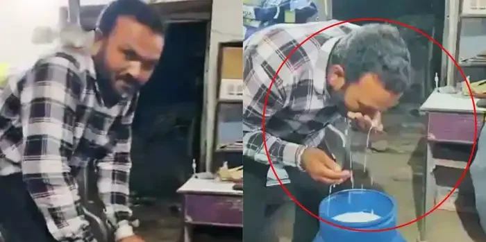 அடச்சீ..! பச்ச புள்ளைகளும் அந்த பாலை குடிக்குமே… அப்படியா அசிங்கம் பண்ணுவீங்க… நெட்டிசன்களை கொந்தளிக்க வைத்த வீடியோ..!!!