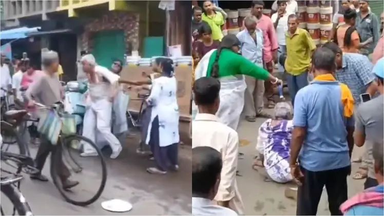 “சிபிஎம் மூத்த தலைவரை பட்ட பகலில் நடு ரோட்டில் விரட்டி விரட்டி அடித்த திரிணாமுல் காங்கிரஸ் கட்சியின் பெண் தலைவர்”… வீடியோ வெளியாகி பரபரப்பு…!!!!