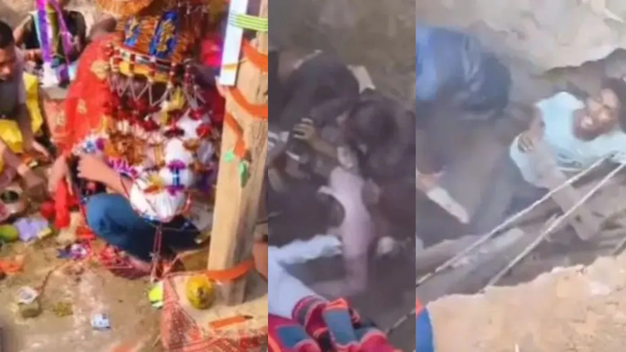 திக் திக் நிமிடங்கள்…! “களைக்கட்டிய திருமணம்….” திடீரென சரிந்து விழுந்த கட்டிடம்…. அடுத்த நொடியே…. பதைப்பதைக்கும் வீடியோ….!!