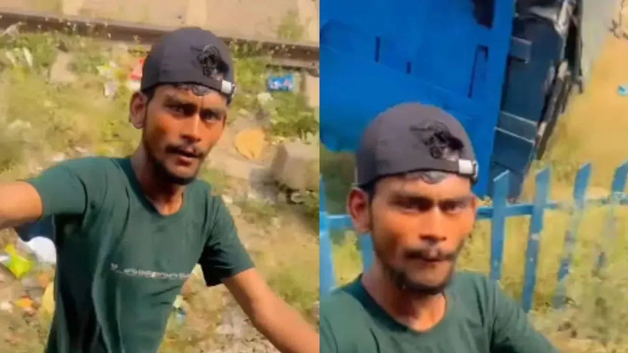 வீடியோ எடுத்த நண்பர்கள்….! “ஓடும் ரயிலில் இருந்து குதித்த வாலிபர்….” அடுத்த நொடியே என்னாச்சு தெரியுமா…? திக் திக் வீடியோ…!!