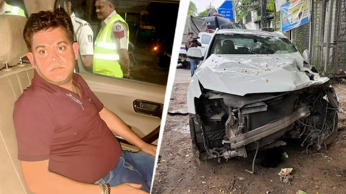 அதிகாலையில் தறிகெட்டு ஓடிய கார்…! நடைபாதையில் தூங்கிய சிறுமி உள்பட 5 பேர் மீது ஏறி இறங்கி…. போதையில் நடந்த கொடூரம்…. வைரலாகும் வீடியோ….!!