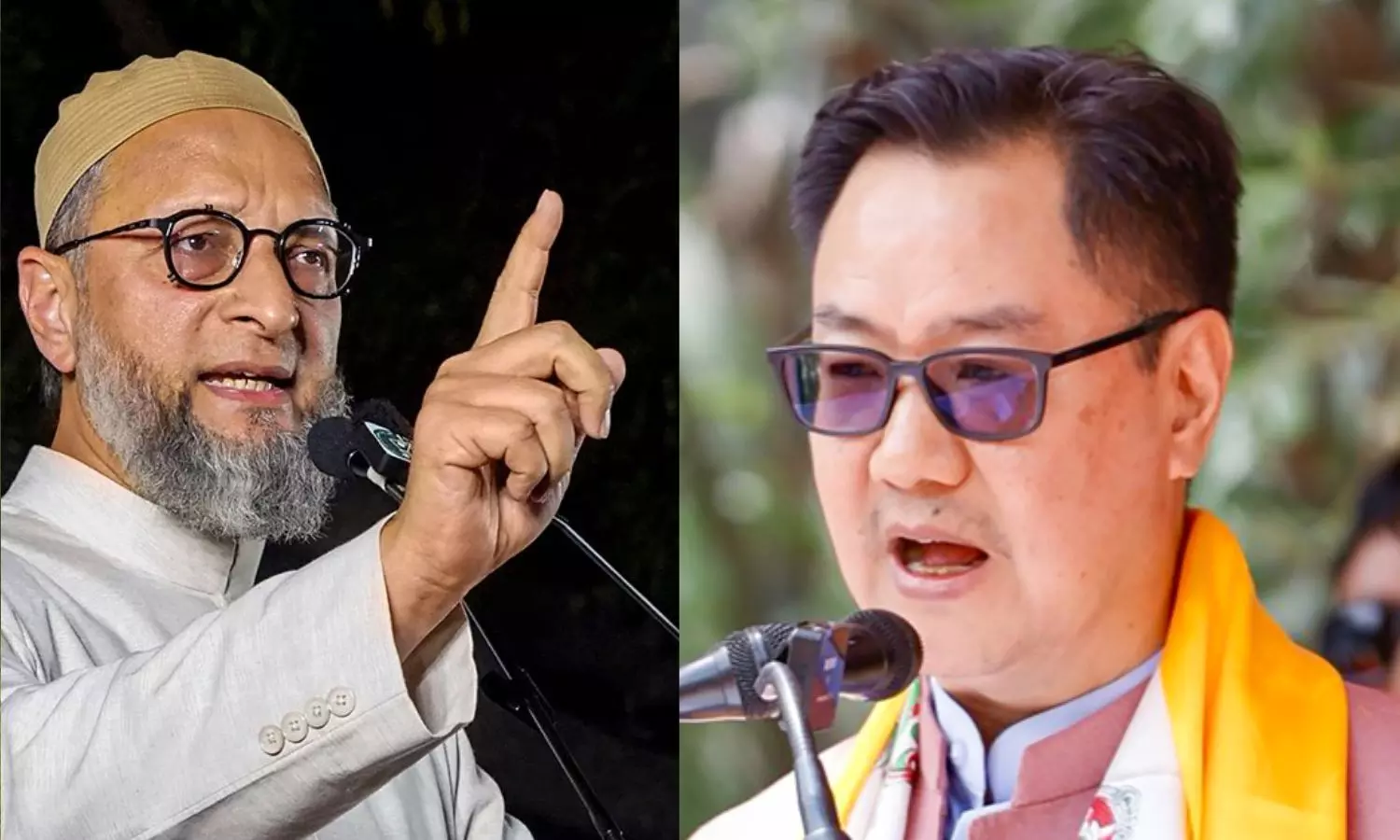இந்திய முஸ்லிம்கள் குடிமக்களாக இல்லை… பணயக்கைதிகளாக இருக்கிறோம்…. கிரண் ரிஜிஜுவுக்கு கண்டனம் தெரிவித்த ஓவைசி…!!!