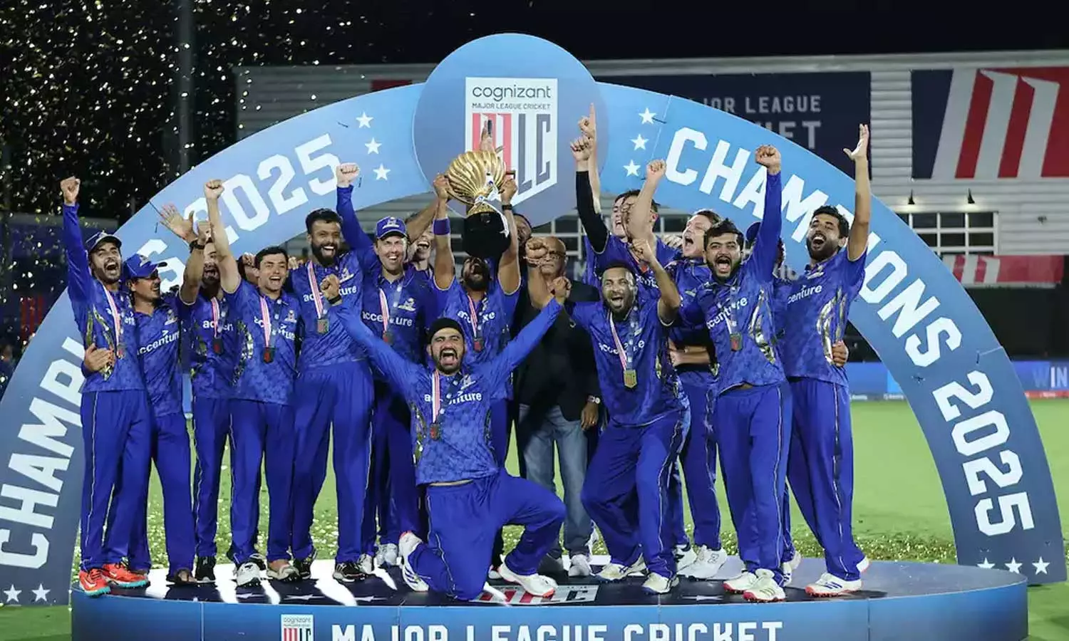 MLC T20  சாம்பியன்ஸ்.. கடைசி ஓவரில் கிடைத்த திரில்லர்  வெற்றி…2 ஆவது முறையும் சாம்பியன்ஸ் வென்றது MI நியூயார்க் அணி…!!