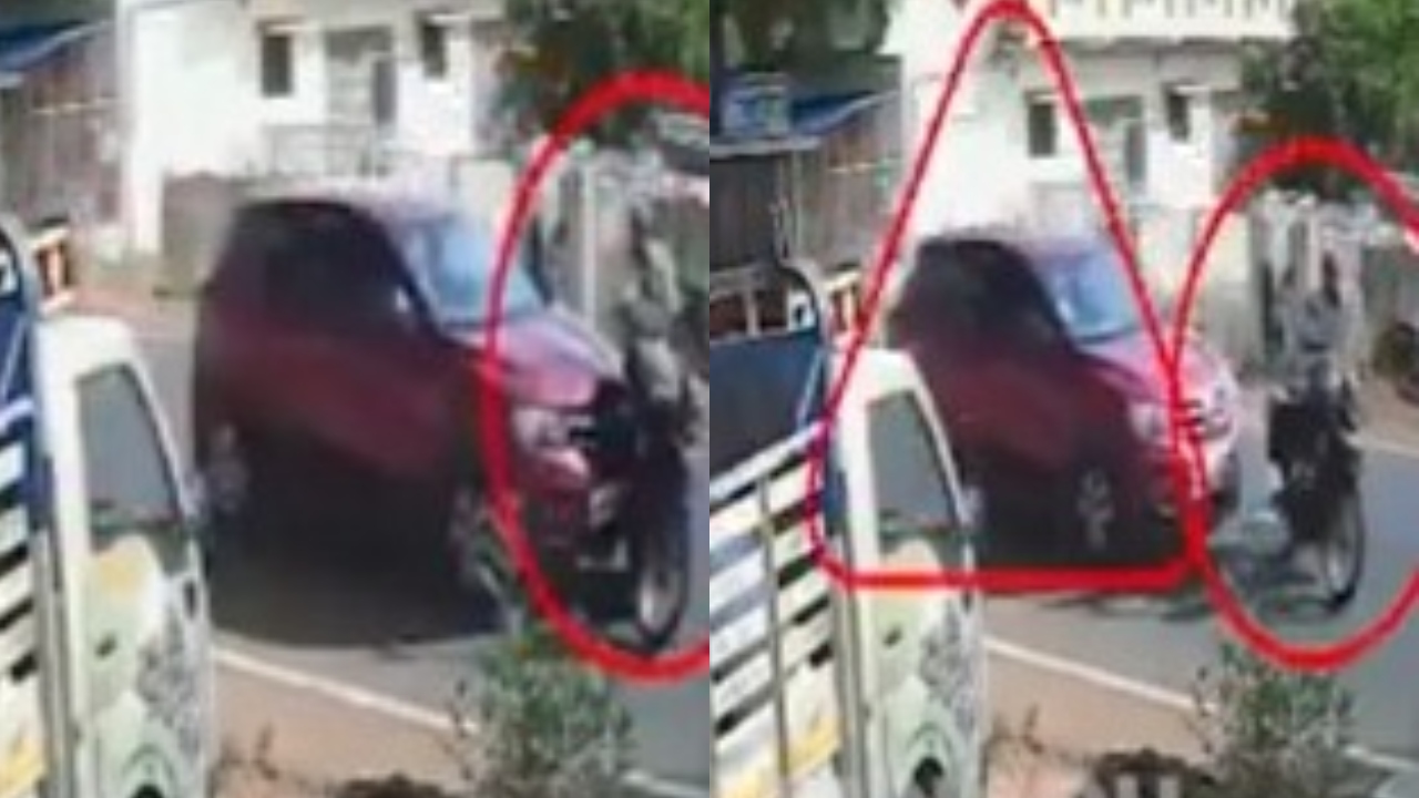 “சாலையை கடந்த முதியவர்….” வேகமாக கார் மோதி…! பல அடி தூரத்திற்கு தூக்கி வீசப்பட்டு…. பதற வைக்கும் வீடியோ….!!