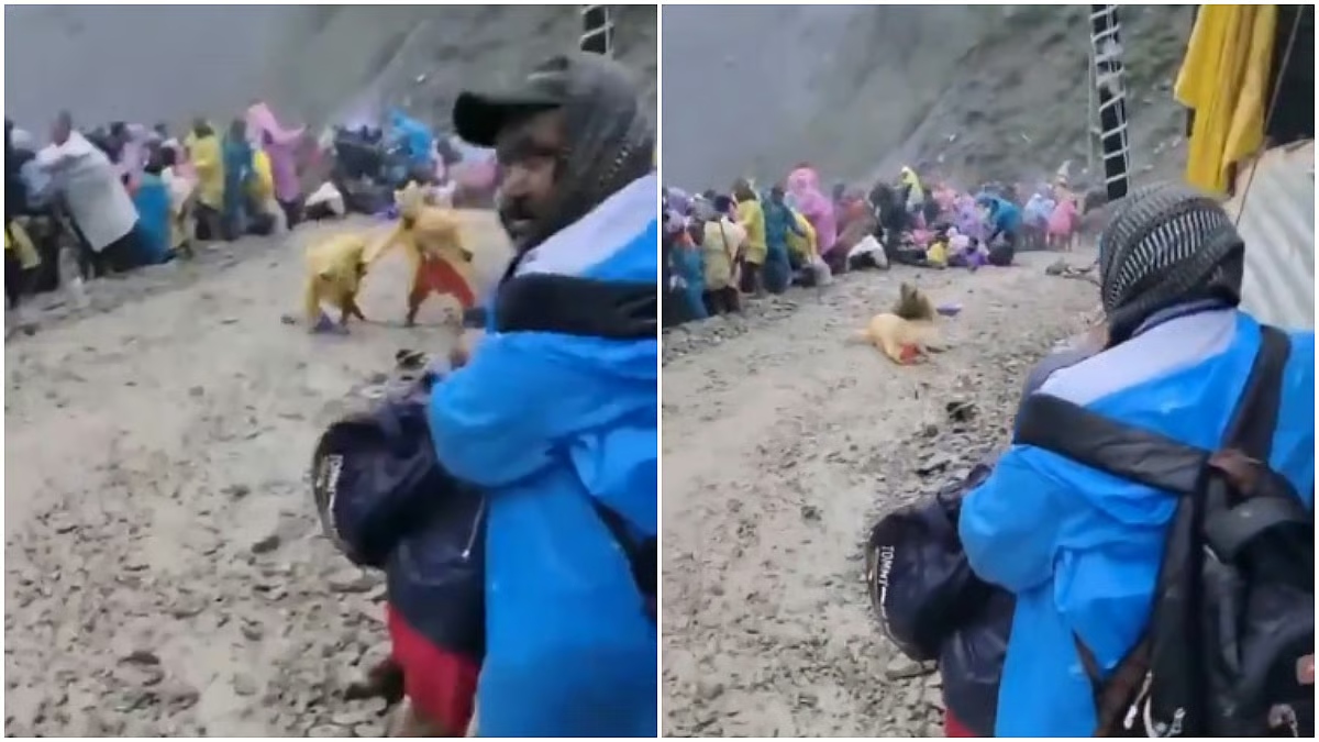 அமர்நாத் யாத்திரை இடைநிறுத்தம்… மண் சரிவில் அடித்து செல்லப்பட்ட பக்தர்கள்… வெளியான பரபரப்பு வீடியோ..!!